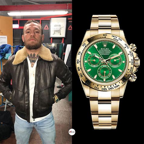 conor mcgregor green rolex|Conor McGregor roulette watch.